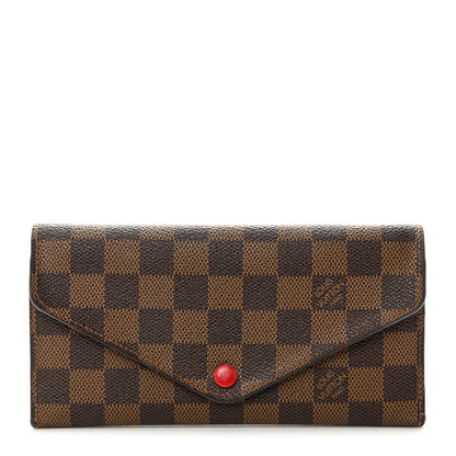Louis Vuitton Damier Ebene Josephine Wallet Red 1 of 7