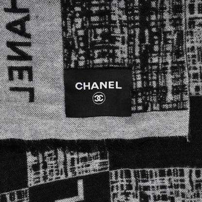 Chanel Cashmere CC Scarf Black 3 of 4