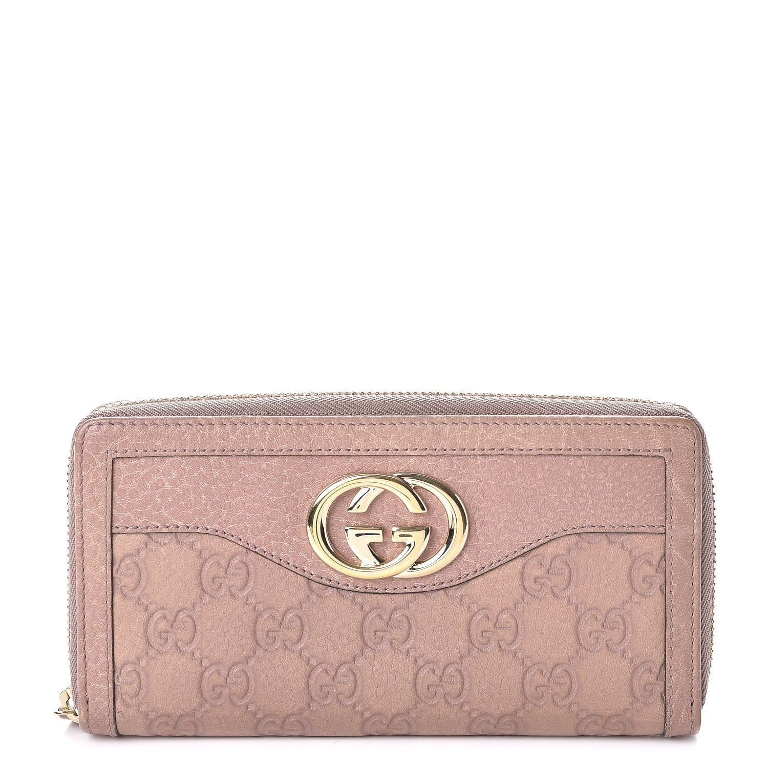 Gucci Guccissima Sukey Zip Around Wallet Dusty Rose 1 of 8