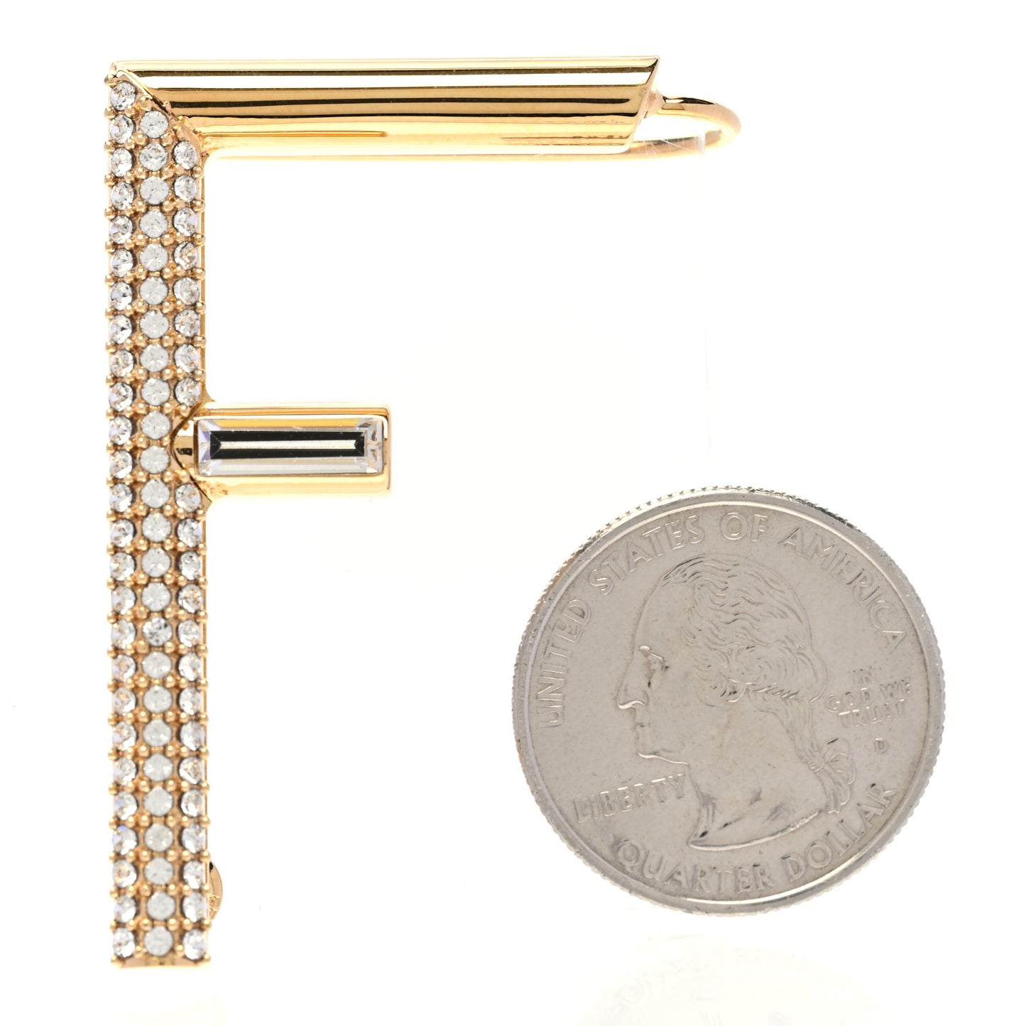 Metal Crystal First Single Earring