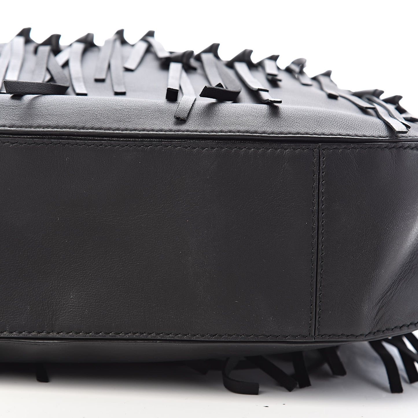 Nappa Intrecciato Fringe Large Brio Loop Hobo Black