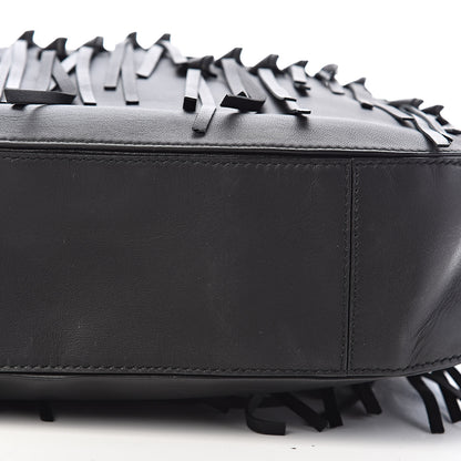 Bottega Veneta Nappa Intrecciato Fringe Large Brio Loop Hobo Black 10 of 11