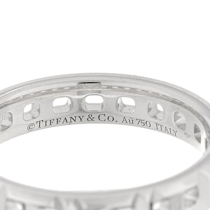 Tiffany 18K White Gold T True Narrow Band Ring 48 4.5 4 of 5
