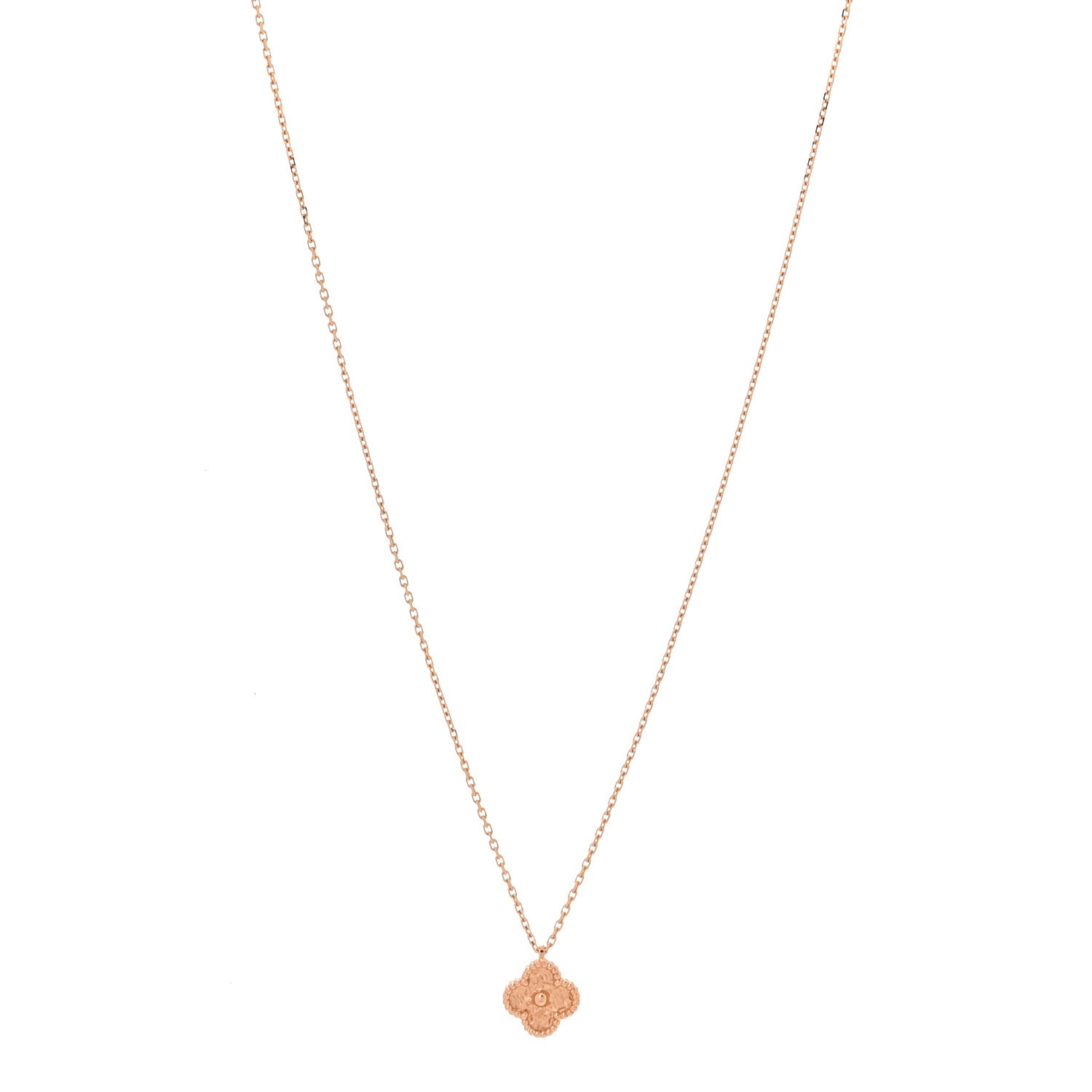 Van Cleef & Arpels 18K Rose Gold Sweet Alhambra Pendant Necklace 1 of 5