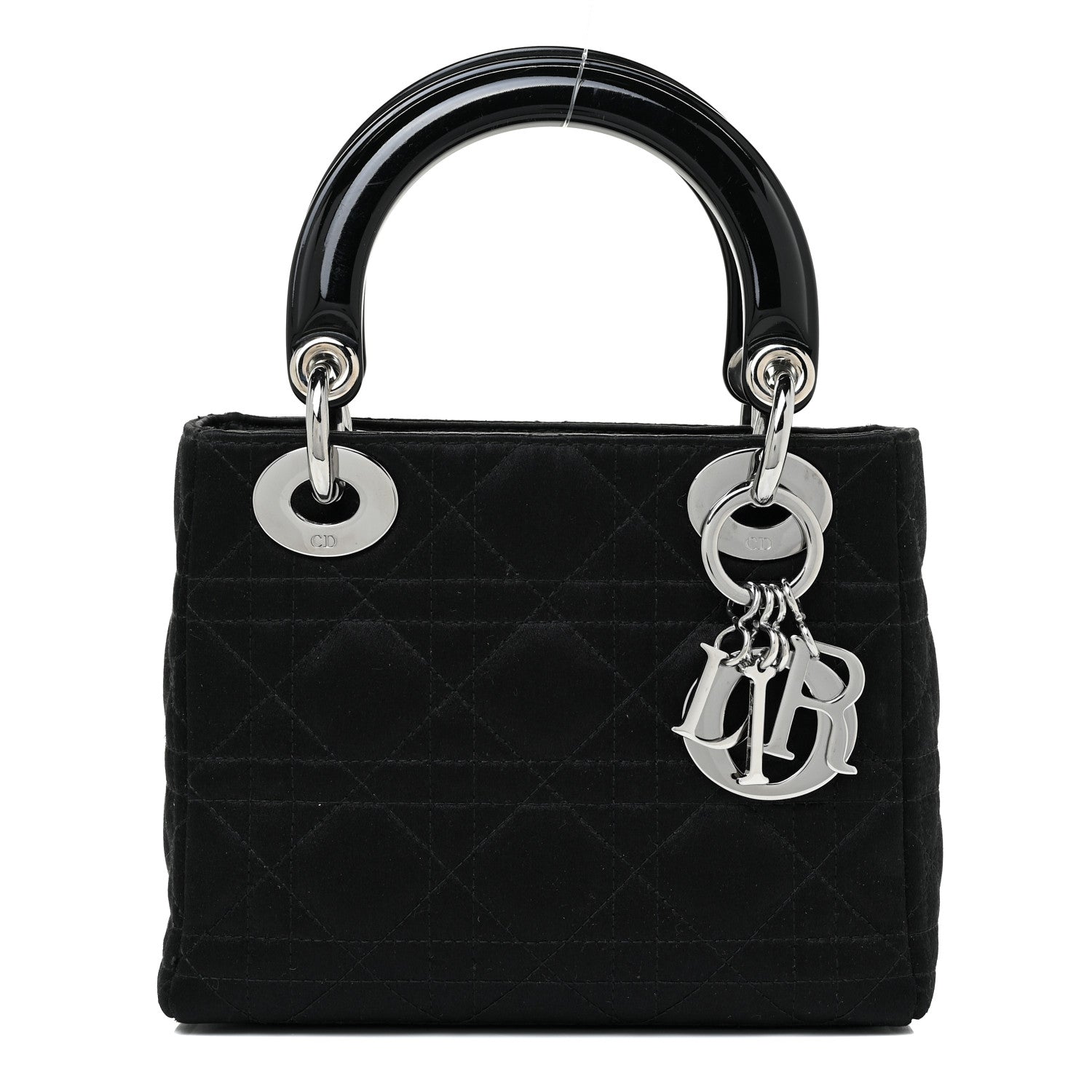 Christian Dior Satin Patent Cannage Mini Lady Dior Black 1 of 11