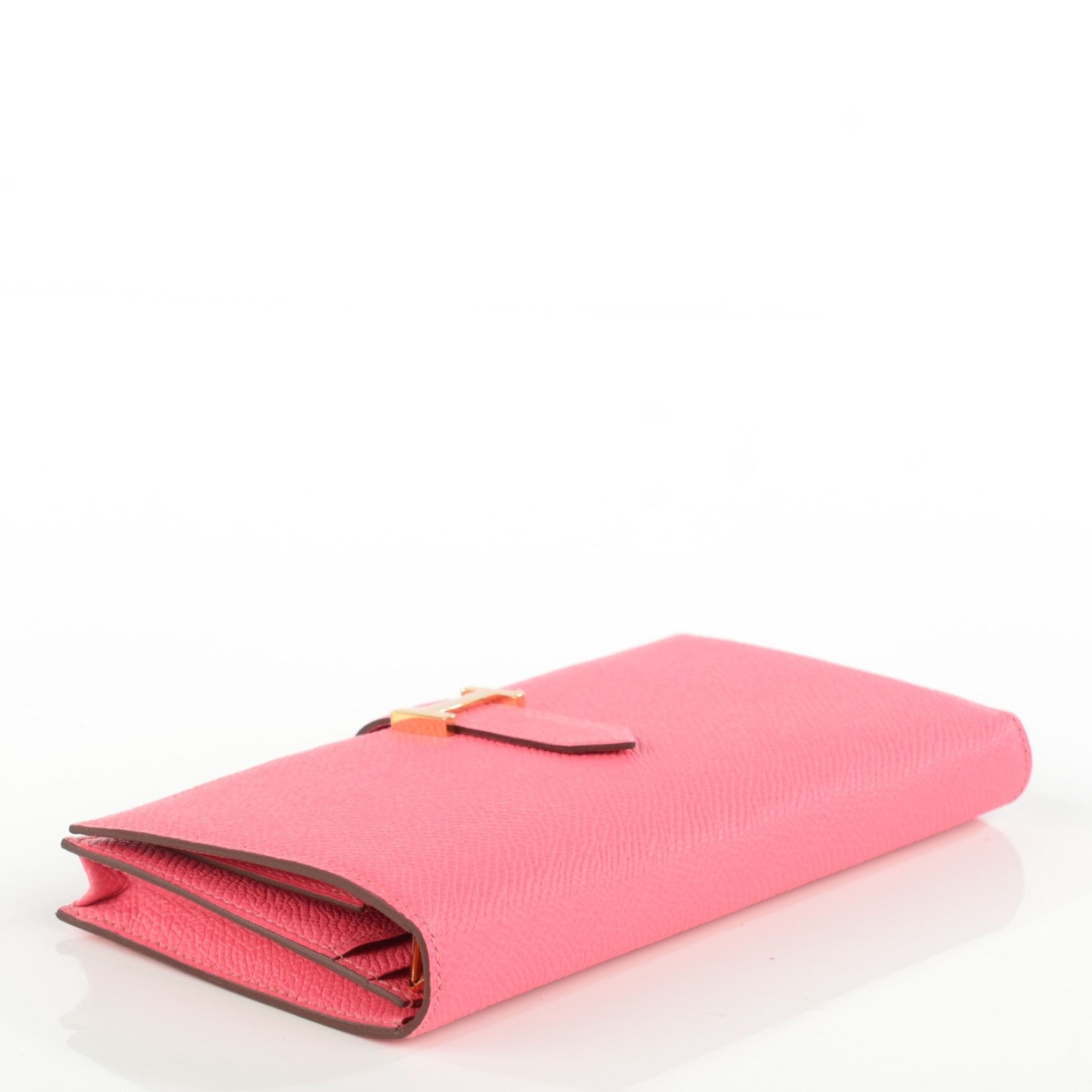 Hermes Epsom Bearn Gusset Wallet Rose Azalee 4 of 11
