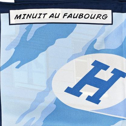 Hermes Silk Minuit Au Faubourg Scarf 70 Marine Ciel White 5 of 5