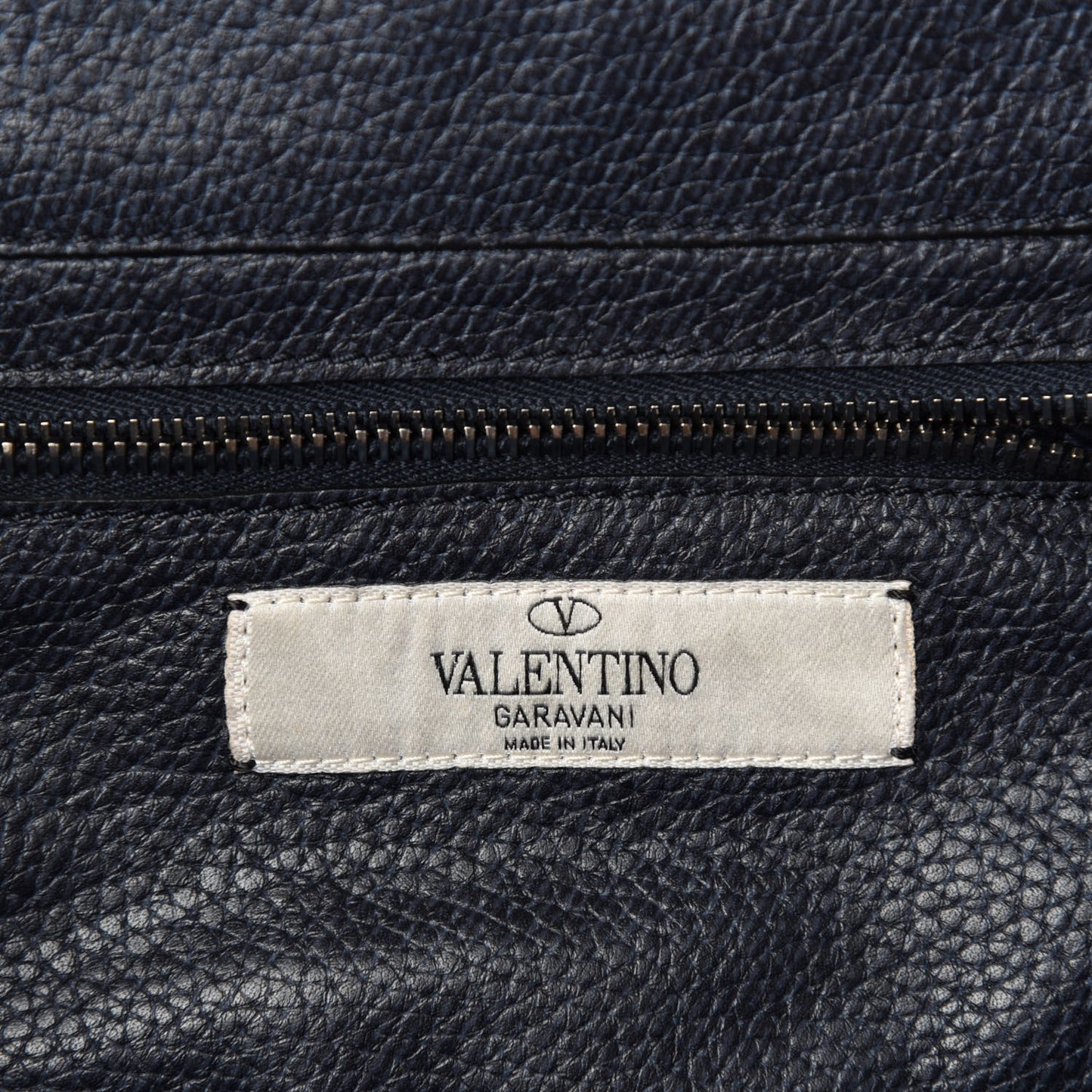 Denim Small Rockstud Rolling Tote Blue