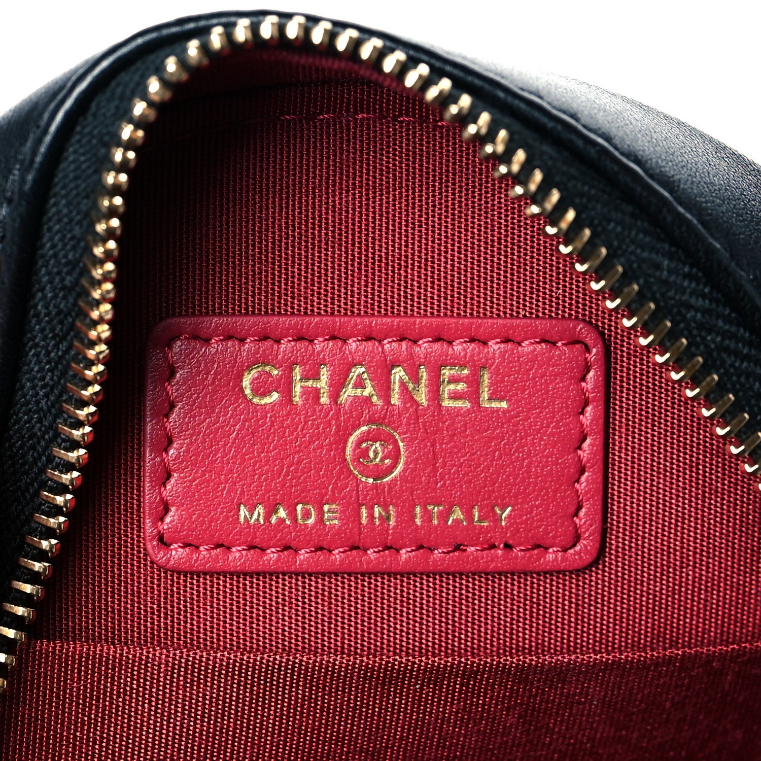 Chanel Shiny Goatskin Quilted Chanel 19 Round Clutch With Chain Black 8 of 11