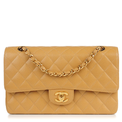 Chanel Caviar Quilted Medium Double Flap Beige 1 of 9