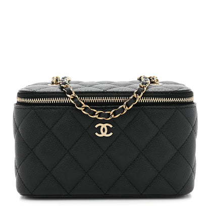 Chanel Caviar Quilted Small Vanity Case With Chain Black 1 of 11