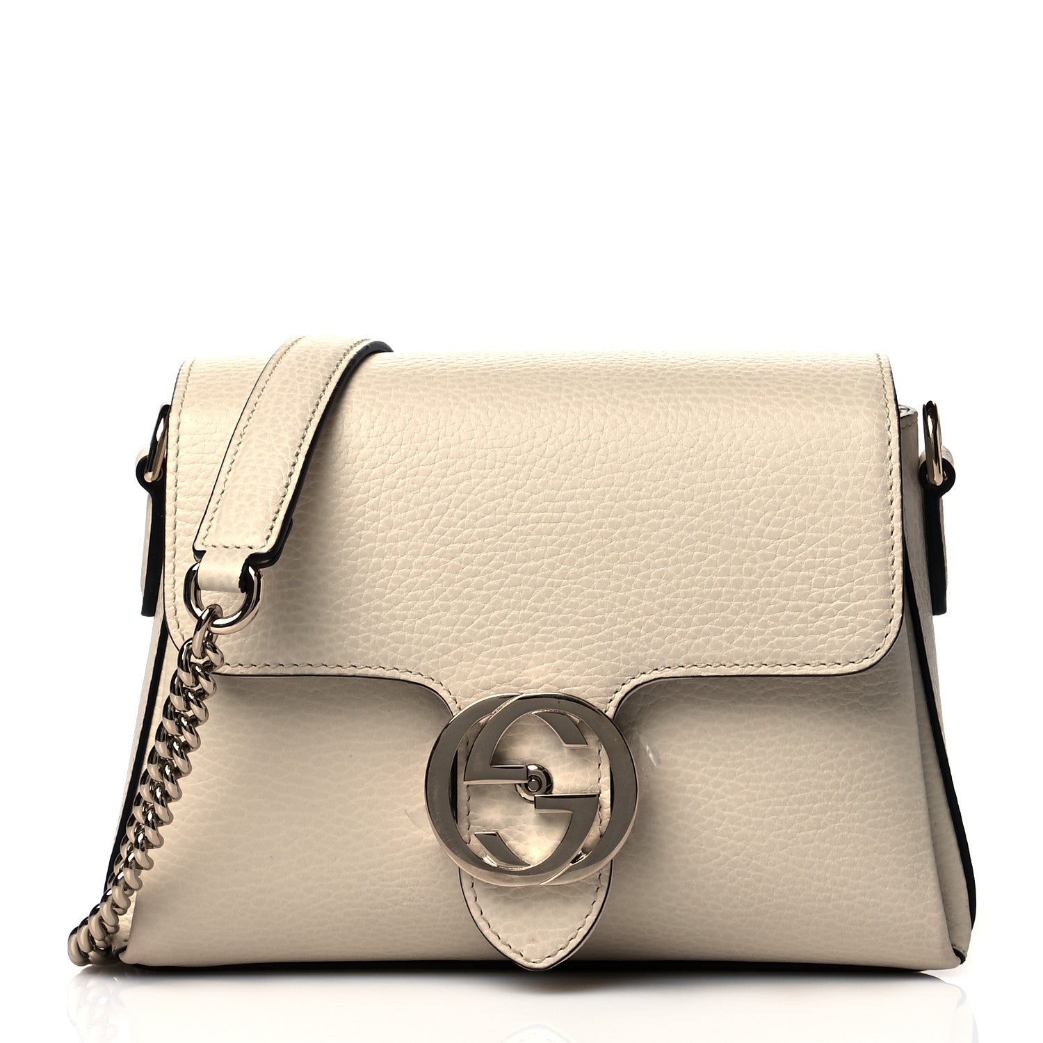 Gucci Dollar Calfskin Interlocking G Crossbody Bag Mystic White 2 of 11