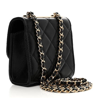 Chanel Lambskin Quilted Mini Trendy CC Chain Wallet Black 3 of 13
