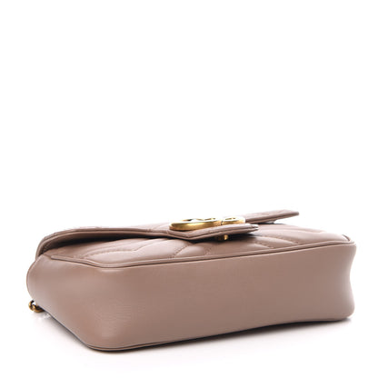 Gucci Calfskin Matelasse Super Mini GG Marmont Shoulder Bag Porcelain Rose 4 of 11