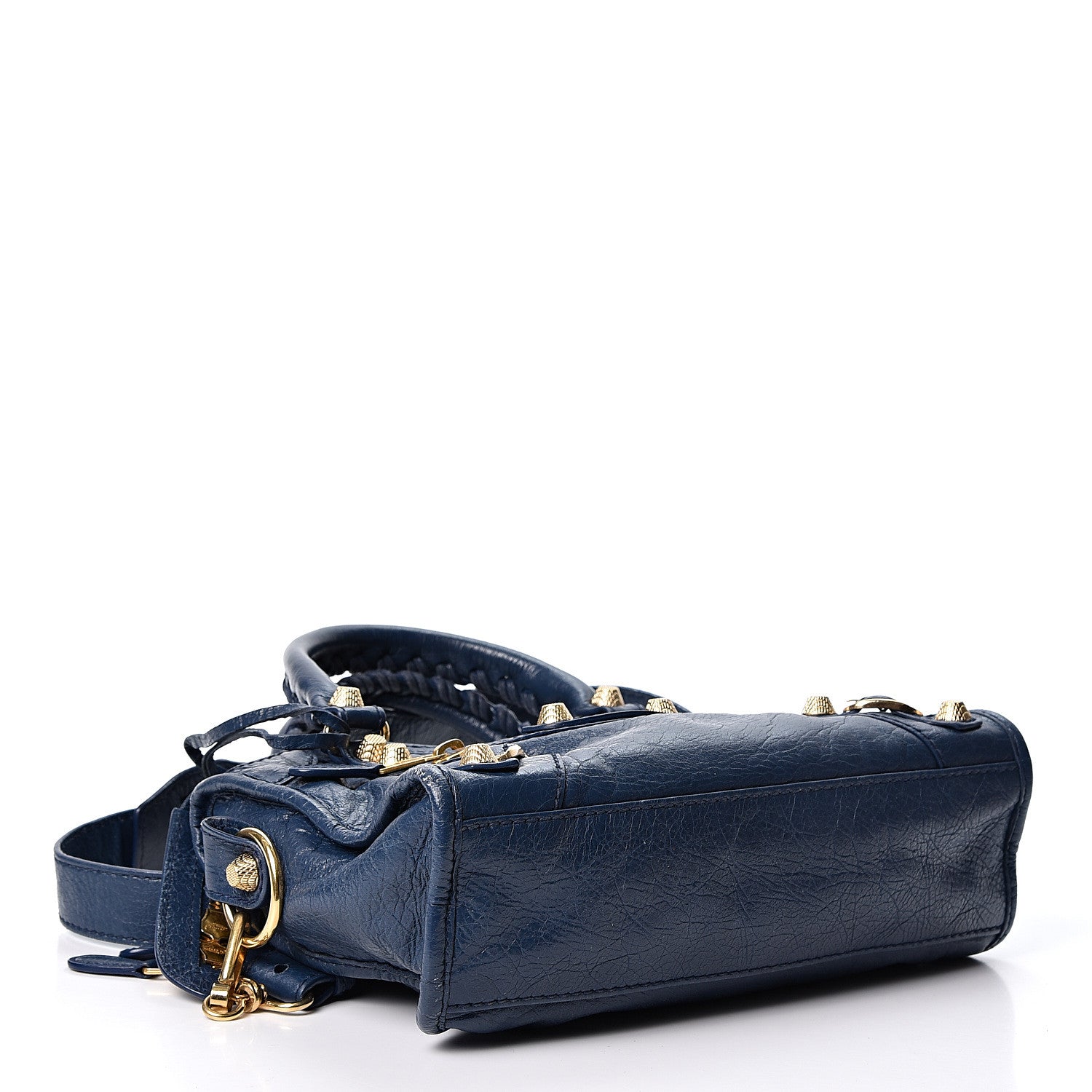 Balenciaga Agneau Giant 12 Gold Hardware Mini City Bleu Mineral 3 of 9