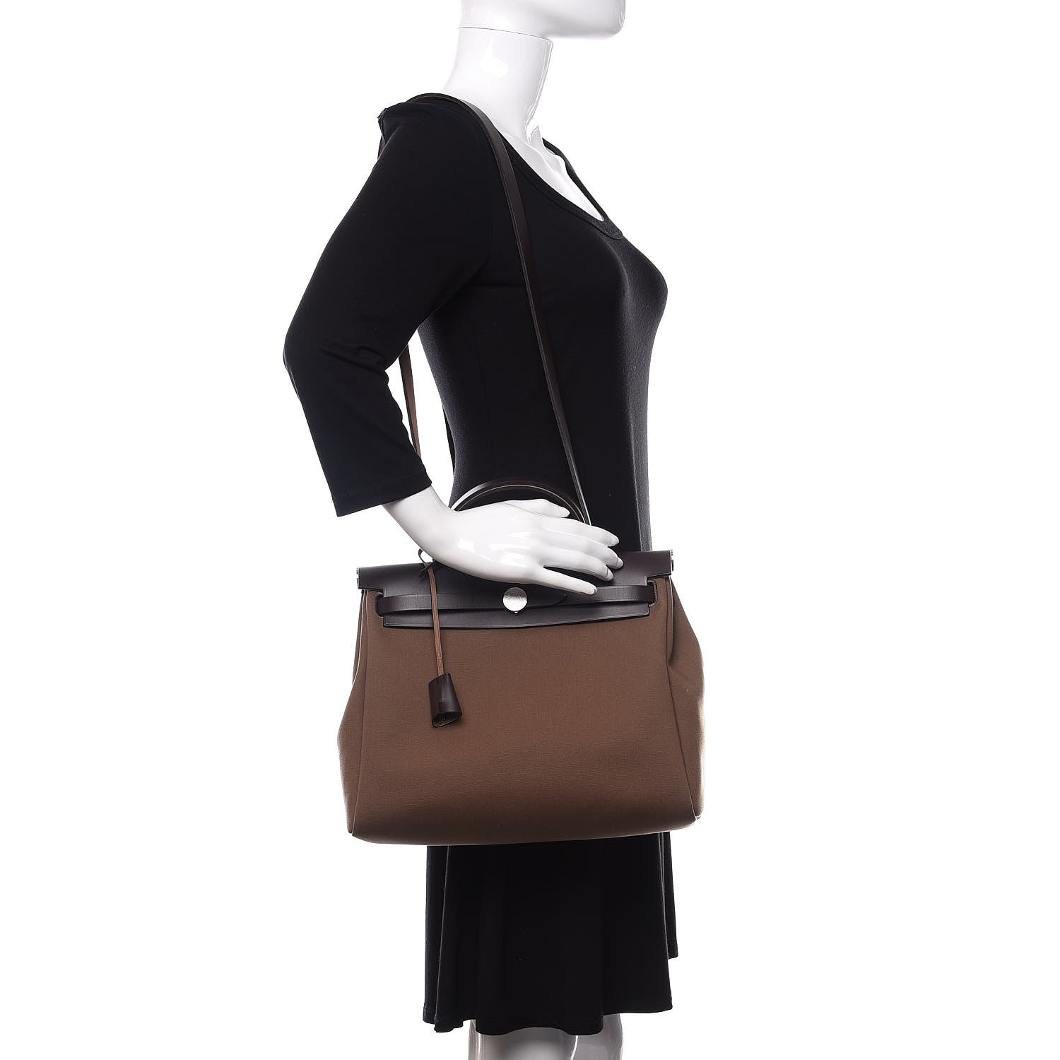 Hermes Vache Hunter Toile Herbag Zip 31 PM Etoupe Ebene 2 of 13