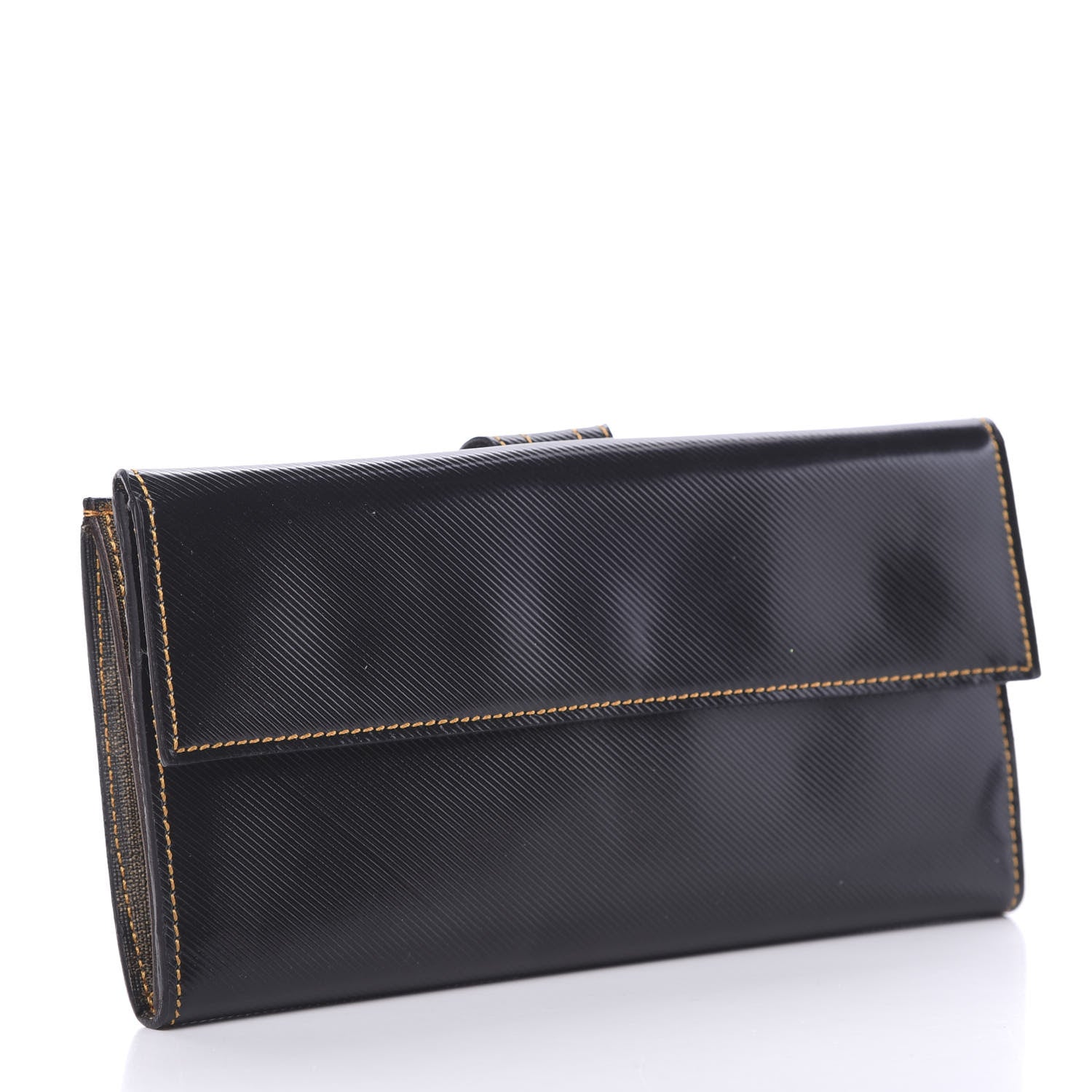 Fendi Coated Canvas Zucca Spalmati Continental Wallet Black Tobacco 2 of 9