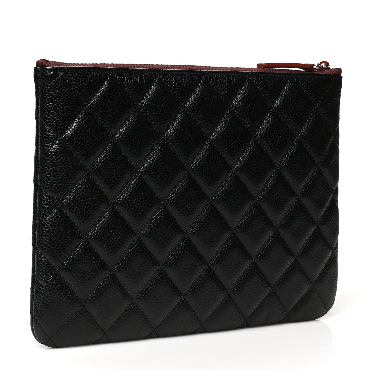Caviar Quilted Cosmetic Case Black