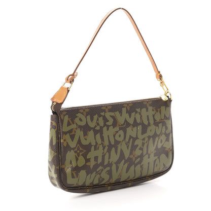 Louis Vuitton Monogram Graffiti Pochette Accessories Kaki 3 of 10