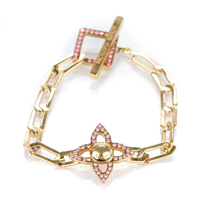 Louis Vuitton Swarovski Crystal Flower Power Bracelet Gold 3 of 6
