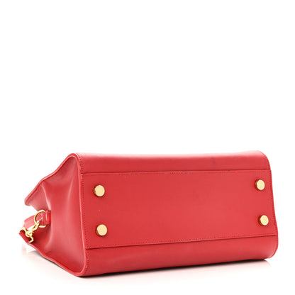Saint Laurent Calfskin Baby Monogram Cabas Red 4 of 11