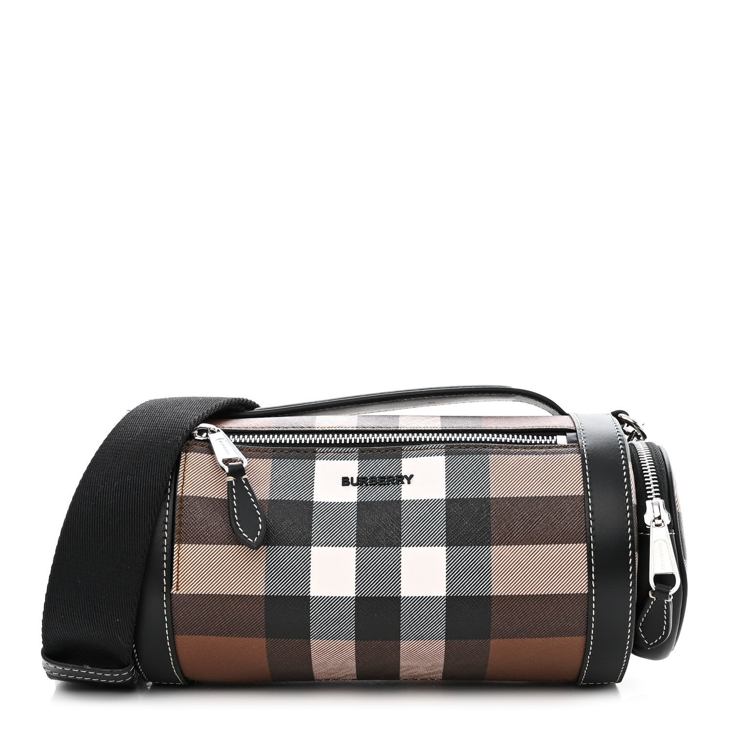 Burberry E-canvas Check Sound Crossbody Dark Birch Brown 1 of 11