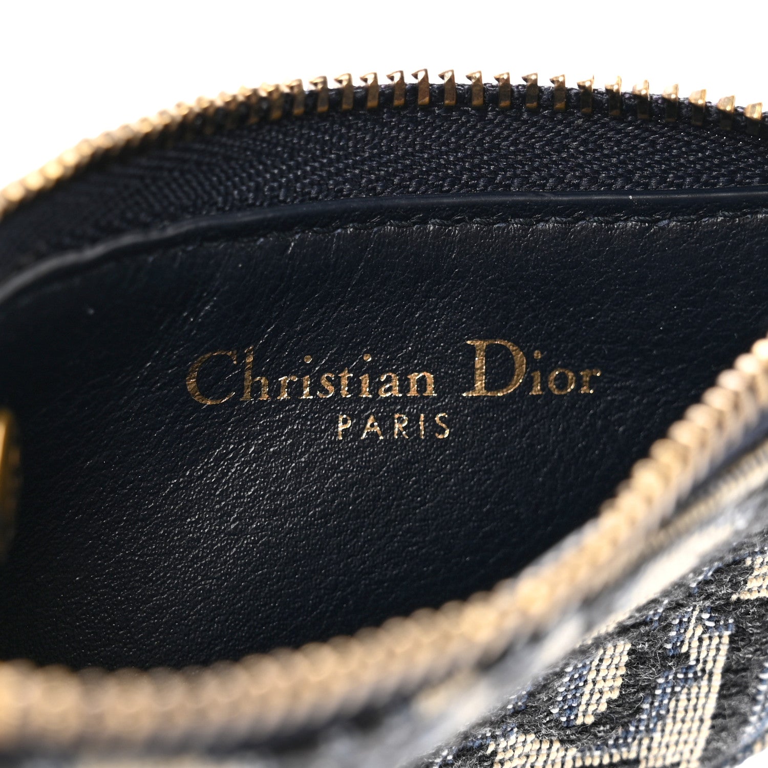 Christian Dior Oblique Saddle Coin Purse Blue 5 of 5