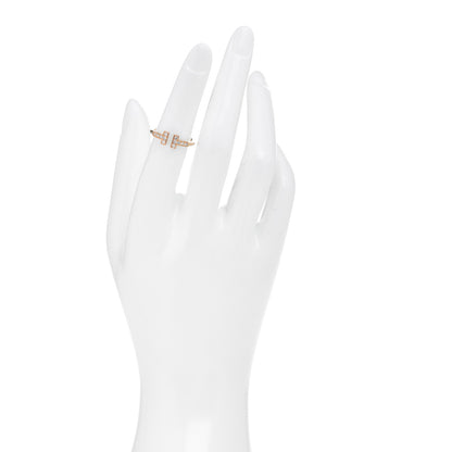 Tiffany 18K Rose Gold Diamond T Wire Ring 50 5.5 2 of 5