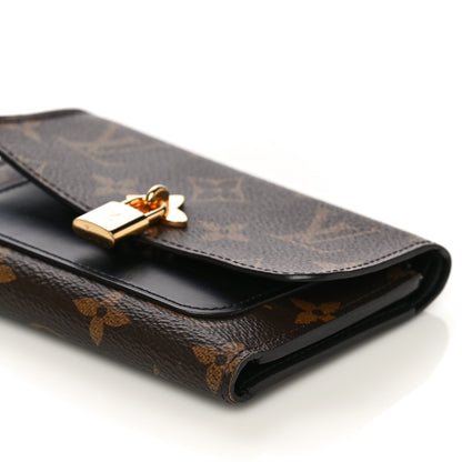Louis Vuitton Monogram Flower Lock Compact Wallet Black 9 of 14