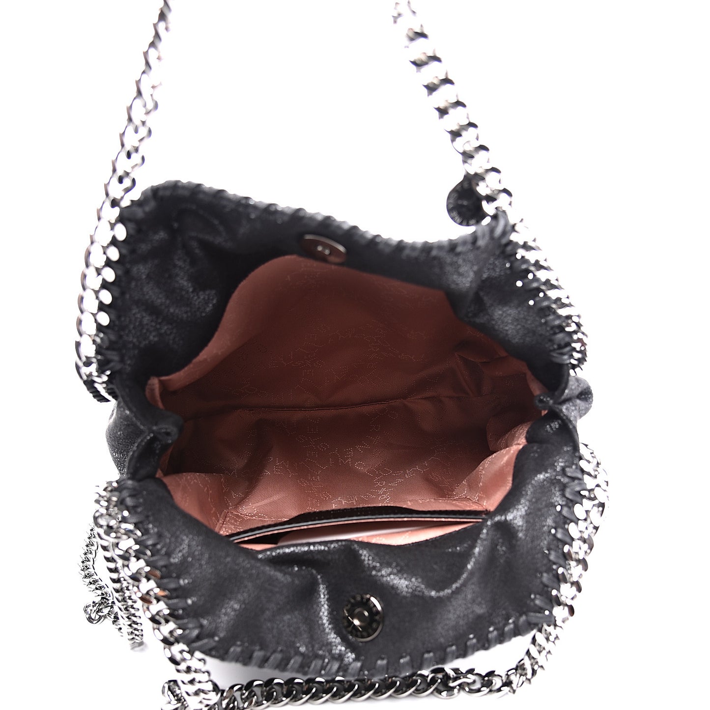 Shaggy Deer Mini Falabella Fold Over Tote Black