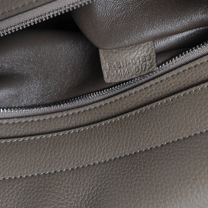 Celine Drummed Calfskin Suede Large Trapeze Souris 7 of 7