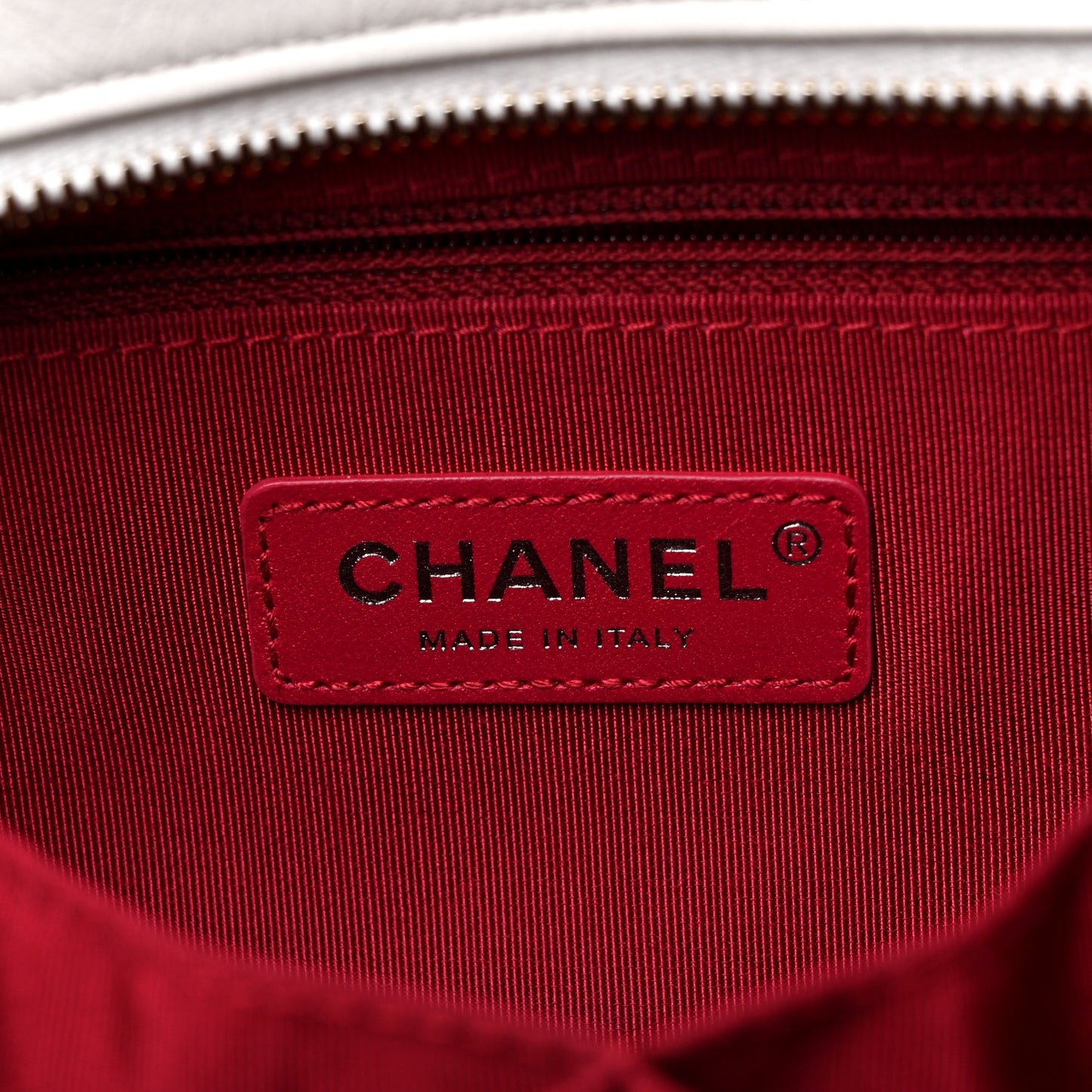 Aged Calfskin Quilted Medium Gabrielle Hobo Black White