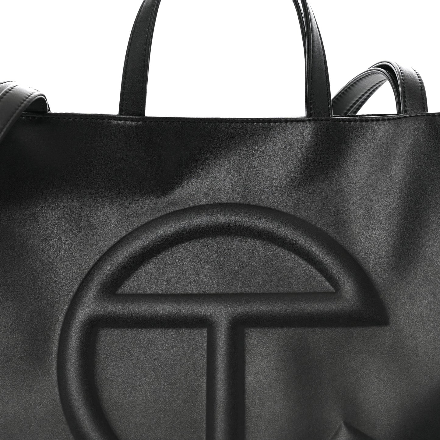 Vegan Leather Large Shopping Bag Black