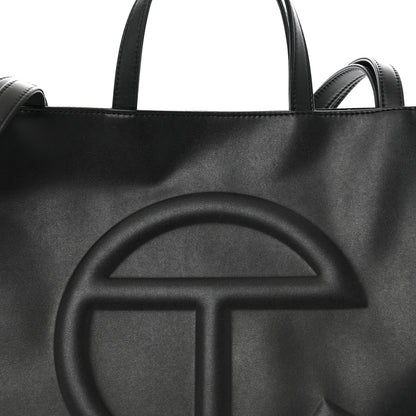 Telfar Vegan Leather Large Shopping Bag Black 8 of 13