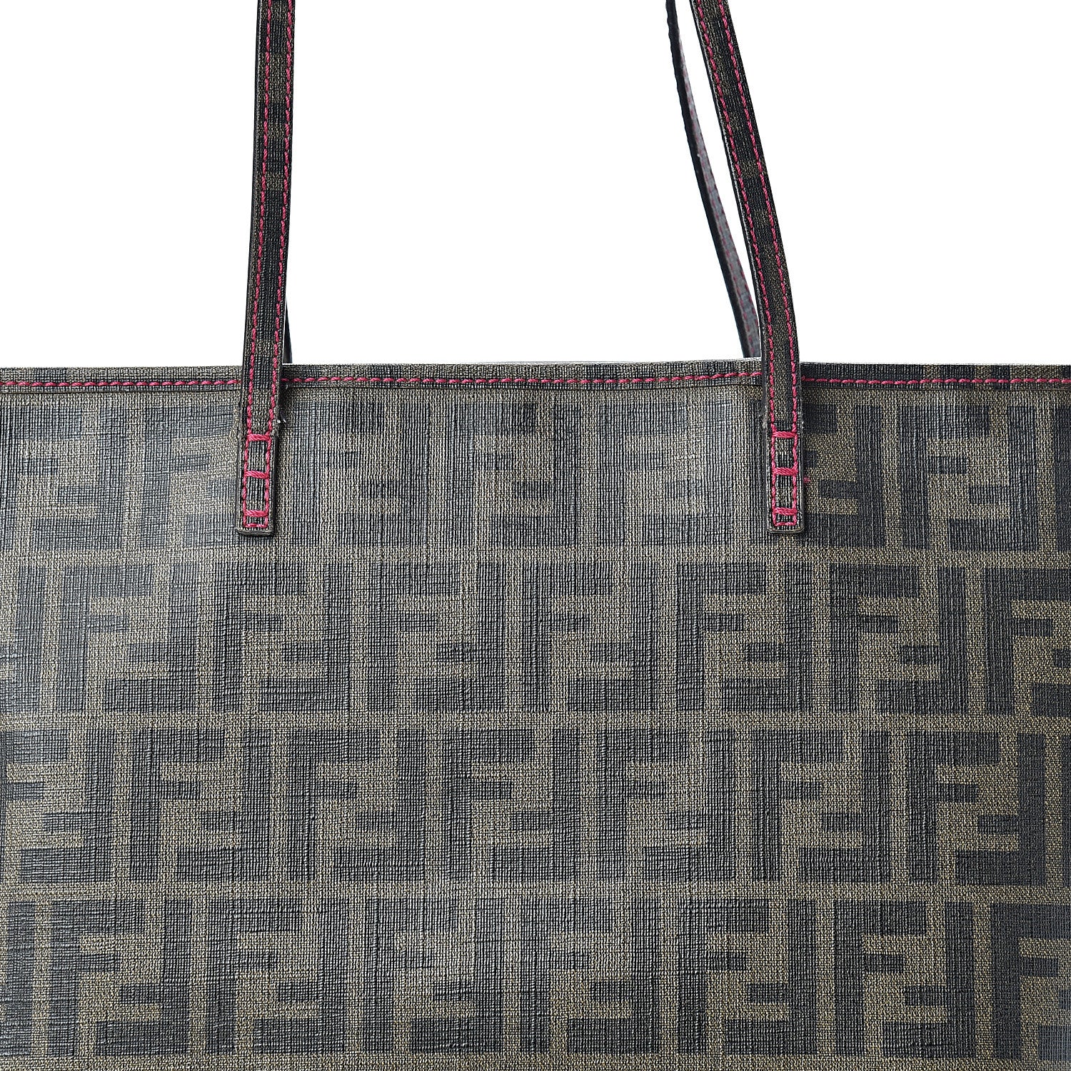 Fendi Zucca Spalmati Small Roll Tote Tobacco Fragola 7 of 20