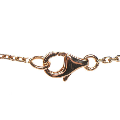 Van Cleef & Arpels 18K Rose Gold Diamond Pink Porcelain Vintage Alhambra Pendant Necklace 8 of 8