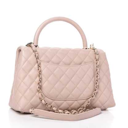 Chanel Caviar Quilted Small Coco Handle Flap Light Pink 3 of 10