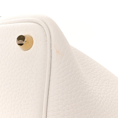Hermes Taurillon Clemence Picotin Lock 18 PM New White 11 of 12
