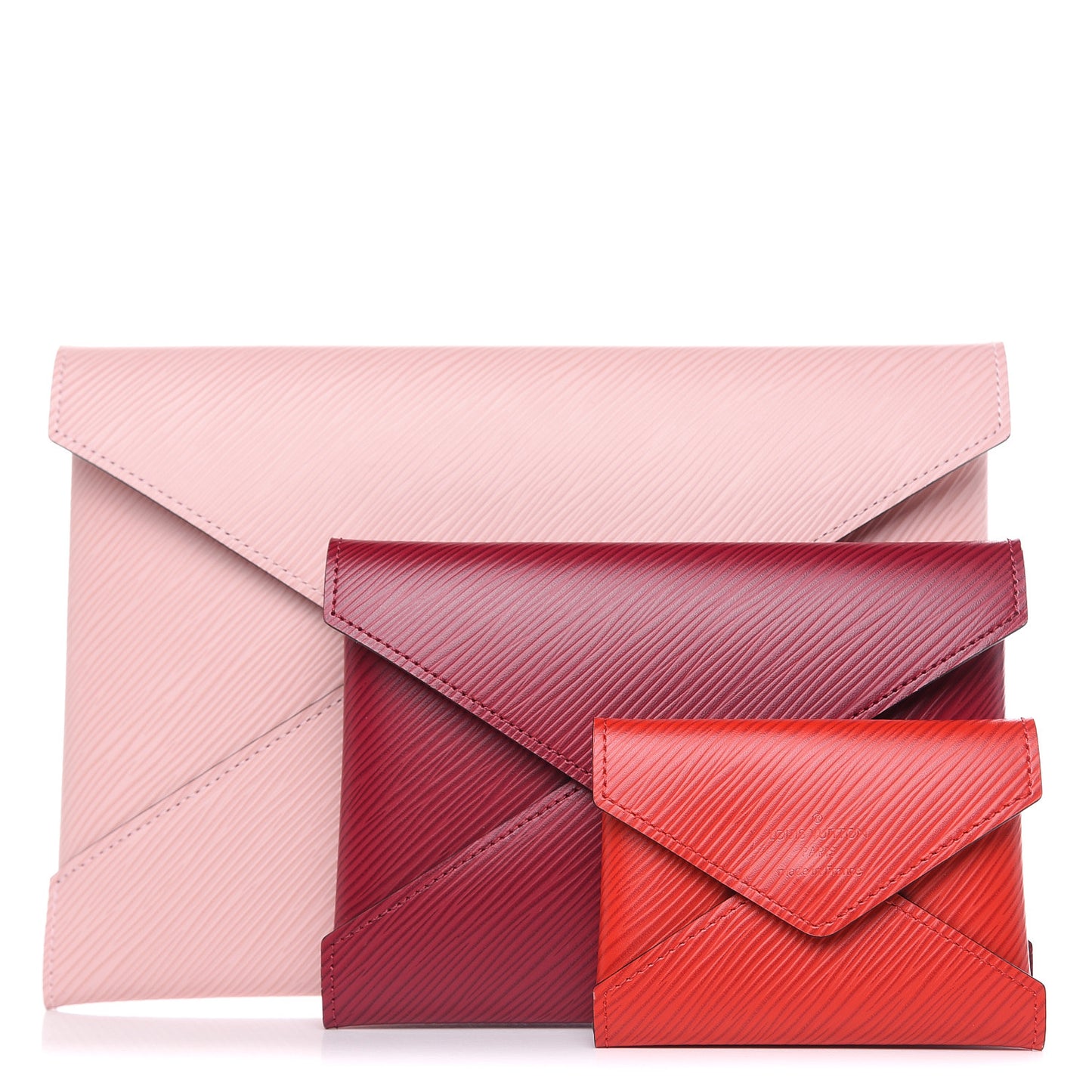 Epi Kirigami Pochette Set Rose Ballerine Fuchsia Coquelicot
