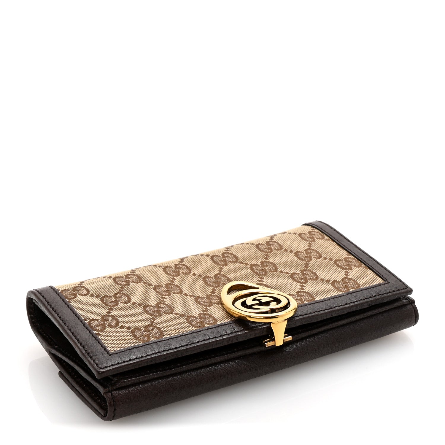 Gucci Monogram Interlocking GG Continental Wallet Dark Brown 4 of 7
