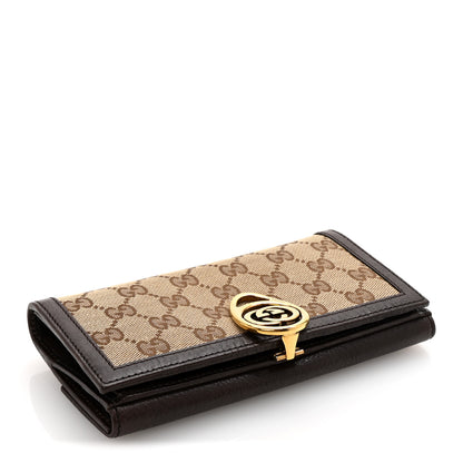 Gucci Monogram Interlocking GG Continental Wallet Dark Brown 4 of 7