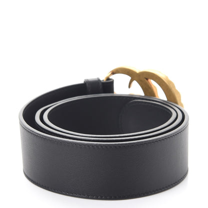 Gucci Moon Calfskin Pearl Double G 40mm Belt 90 36 Black Cream 3 of 8