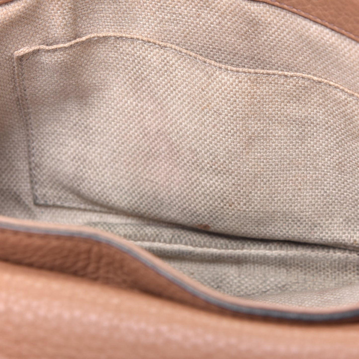 Pebbled Calfskin Medium Soho Flap Crossbody Camelia