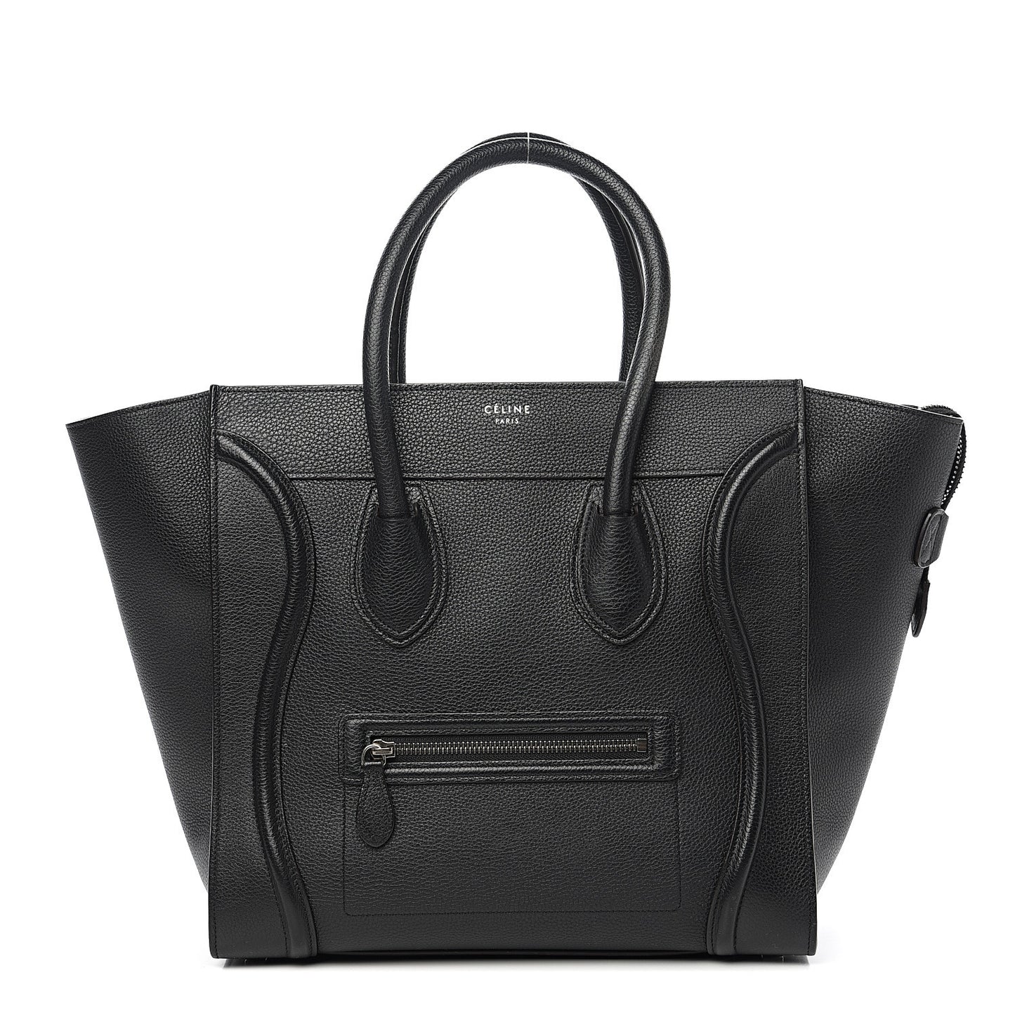 Drummed Calfskin Mini Luggage Black