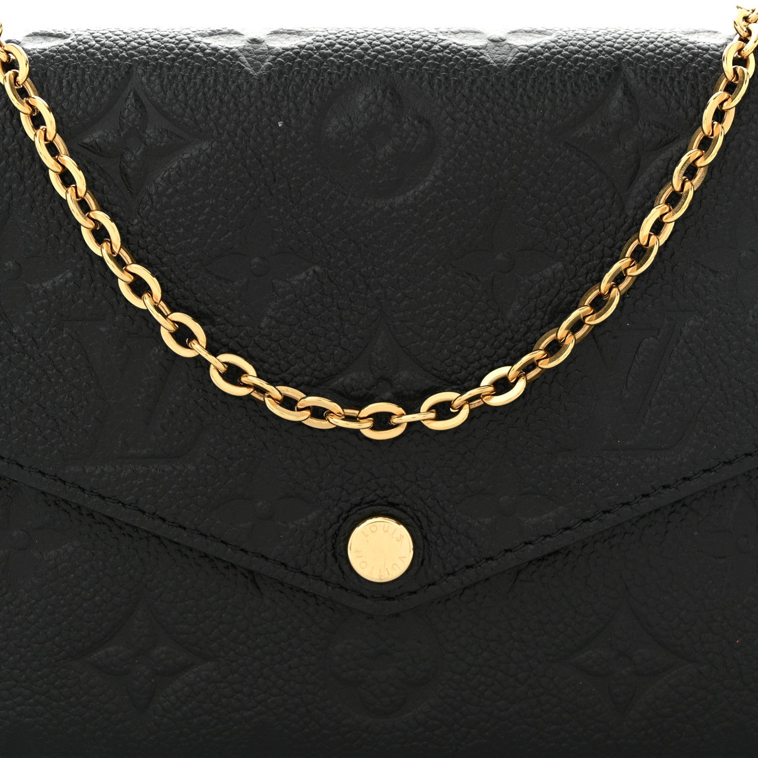 Louis Vuitton Empreinte Pochette Felicie Chain Wallet Black 9 of 11