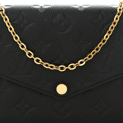 Louis Vuitton Empreinte Pochette Felicie Chain Wallet Black 9 of 11