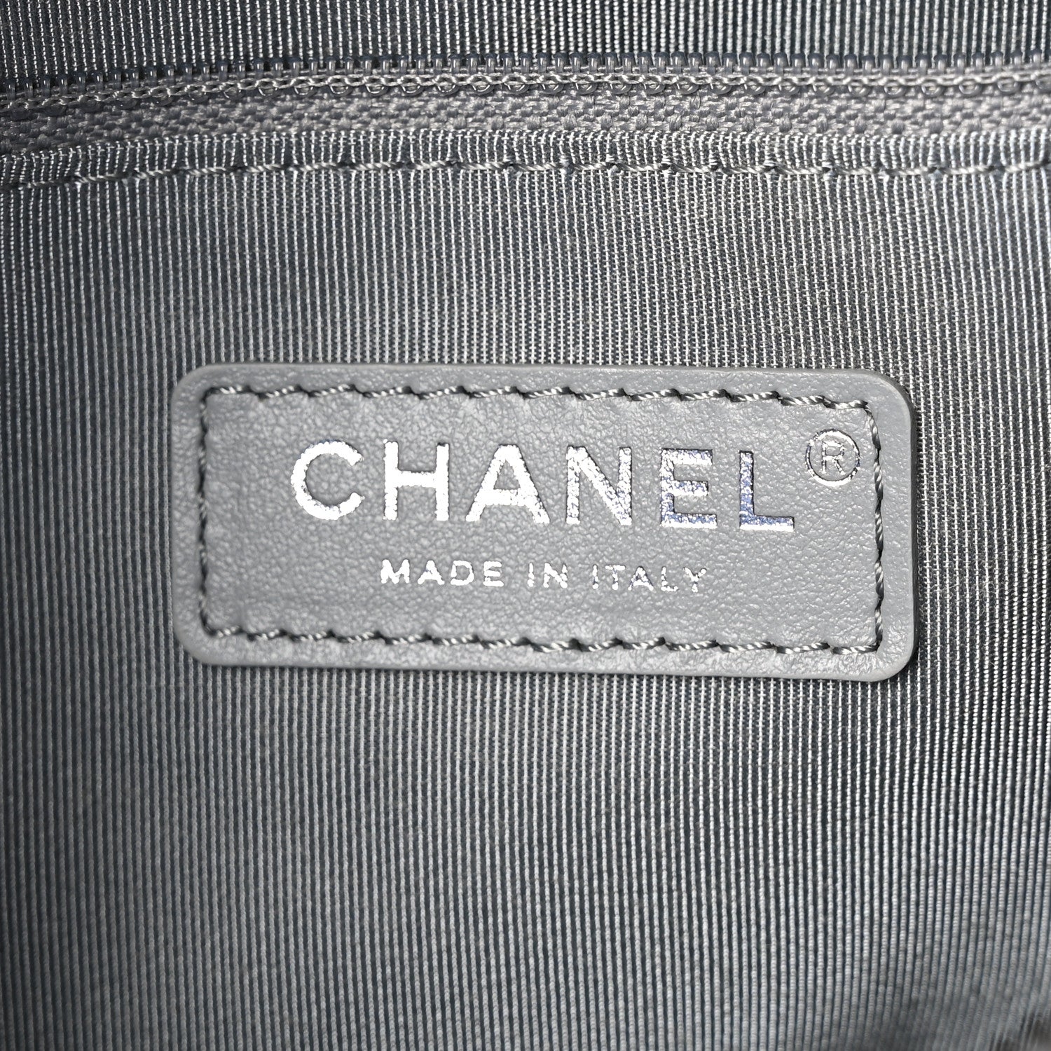 Chanel Metallic Crumpled Calfskin Chain 20s Signe Waist Bag Silver 7 of 11