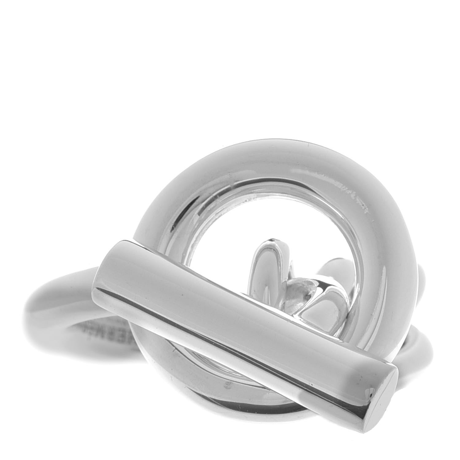 Hermes Sterling Silver GM Croisette Ring 52 6 1 of 7