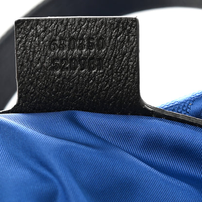 Gucci Econyl Nylon Monogram Off The Grid Duffle Bag Guilted Blue Black 6 of 9