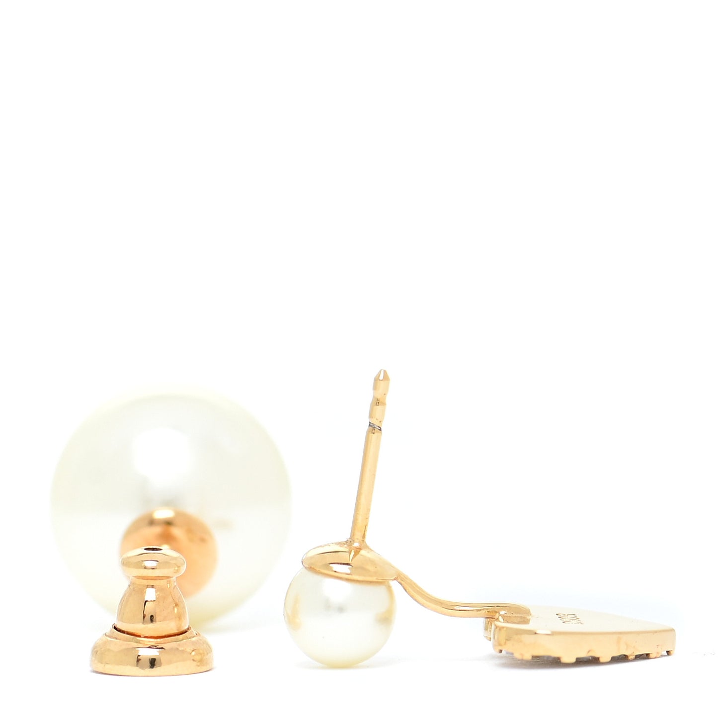Pearl Crystal Heart Tribal Earring Gold